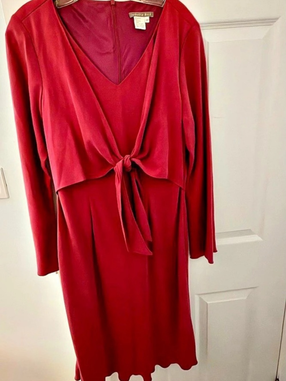 Isabella Bird Silk Midi Dress in berry color Size 12